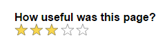 Star Rating Feedback System